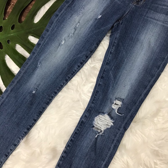 J Brand Size 25 Semi Distressed Women’s Capri Denim Jeans - Picture 2 of 6